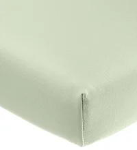 FORMESSE | Jersey-Spannleintuch "Bella Donna" 180/200 cm - 200/220 cm (Weiss) | hellgrün
